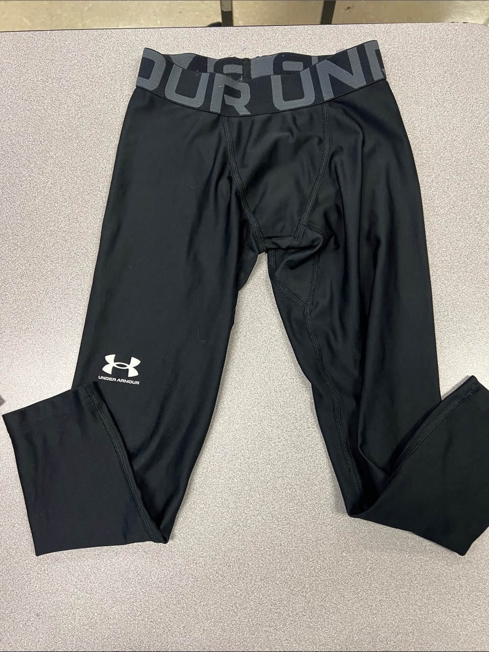 Under Armour Black Compression Tights with Logo Waistband